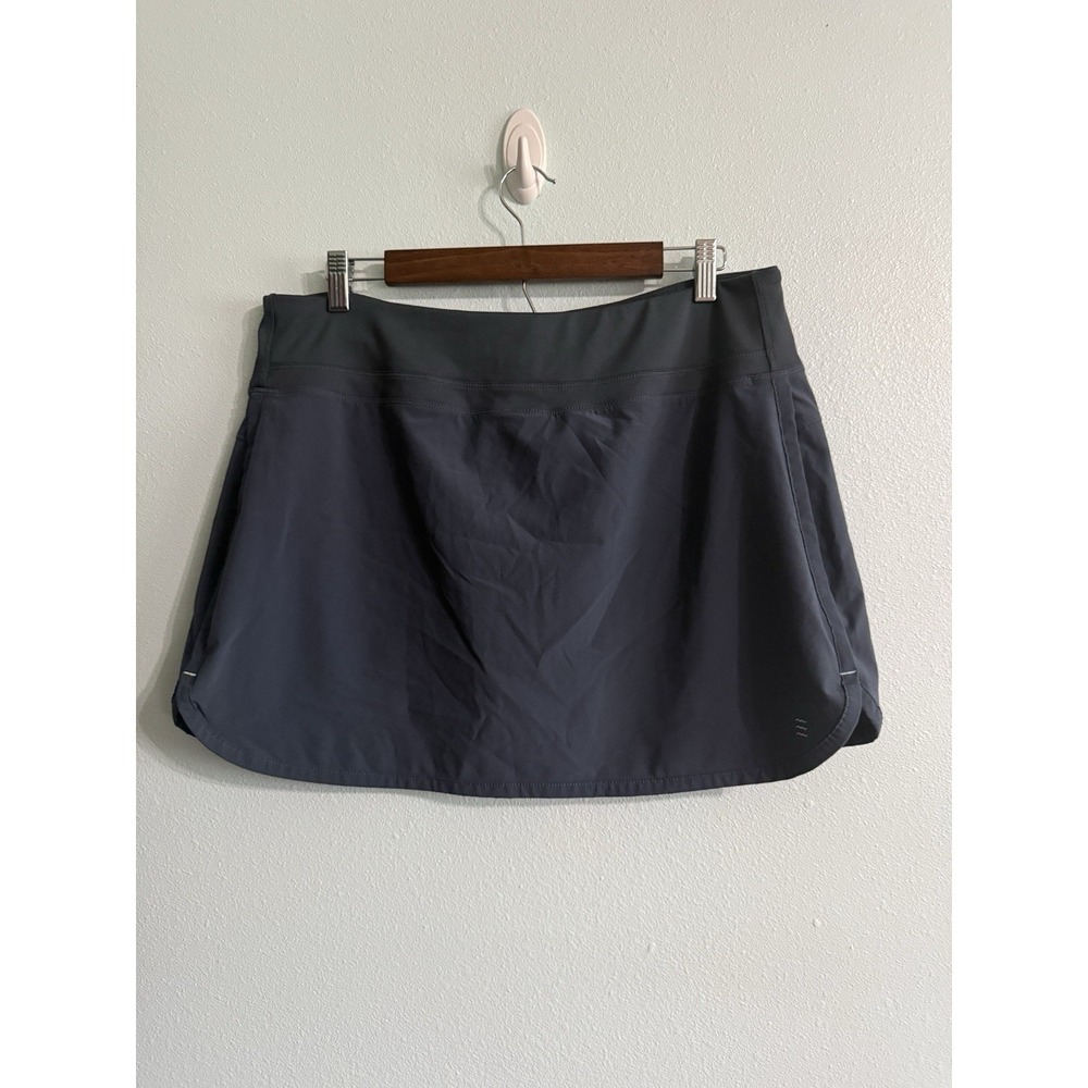 Free Fly Bamboo Lined Breeze Skort XL Gray Golf Tennis Hiking Skirt Pickleball
